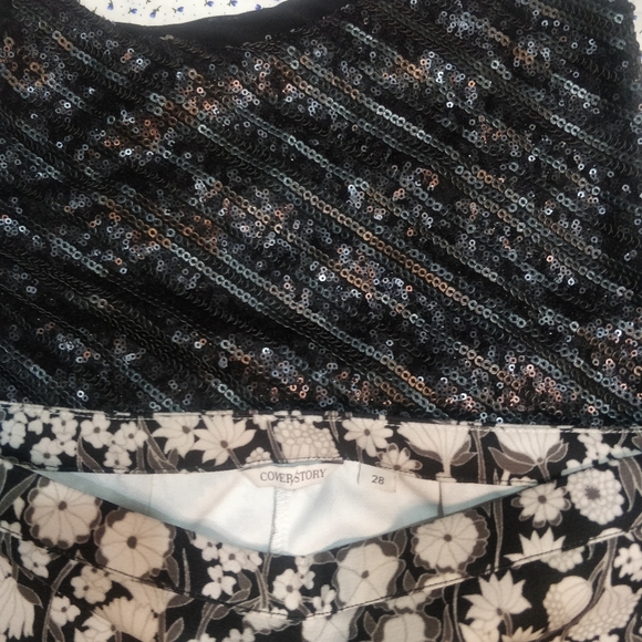 Monochrome super high waist floral pants - Picture 3 of 3
